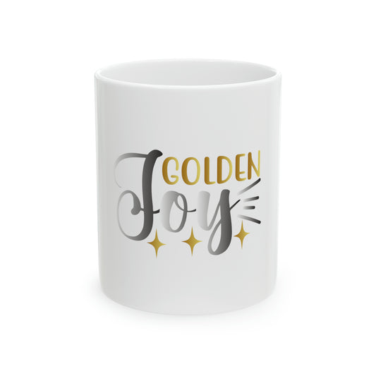 Golden Joy Ceramic Mug, 11oz
