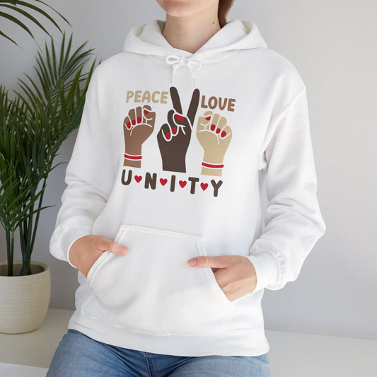 Peace Love Unity Unisex Heavy Blend™ Hoodie